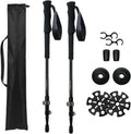 Hiking Poles 2 Pack - Collapsible Lightweight Carbon Fiber Trekking Poles, Adjustable & Foldable for Backpacking, EVA Sweat-Absorbent Non-Slip Grips, Portable Hiking Stick for Women, Men/Seniors Gear