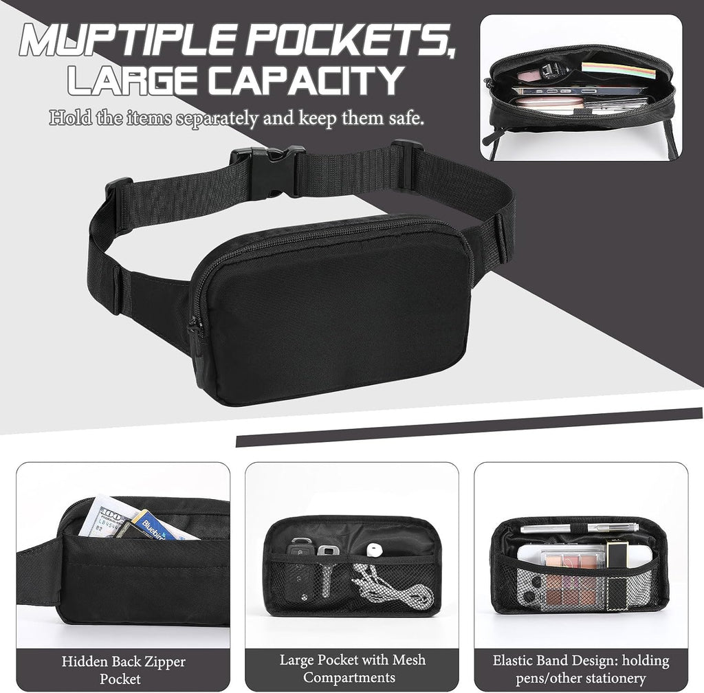 Fanny Packs for Women Men, Fashion Running Waist Packs, Crossbody Mini Bag Fanny Pack Belt Bag with Adjustable Strap for Running Outdoors Workout Travel Hiking Cycling