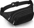 Large Fanny Pack for Women Men -  Waist bag with 3-Zipper Pockets, Gifts for Enjoy Sports Traveling Workout Casual Hands-Free crossbody bags Fits