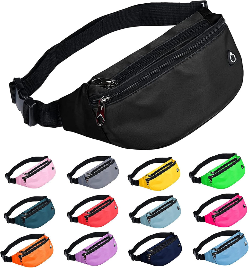 Fanny Packs for Men and Women, Water-Repellent Sports Waist Pack Bag for Travel Hiking Running Hands-free