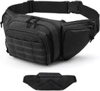 Tactical Fanny Pack for Men,800D Oxford Fabric Fanny Pack for Men,Fanny Packs Man for Hiking Climbing,Fishing,Cycling,Hunting,Adjustable Conceal Carry Tactical Fanny Packs(Black)