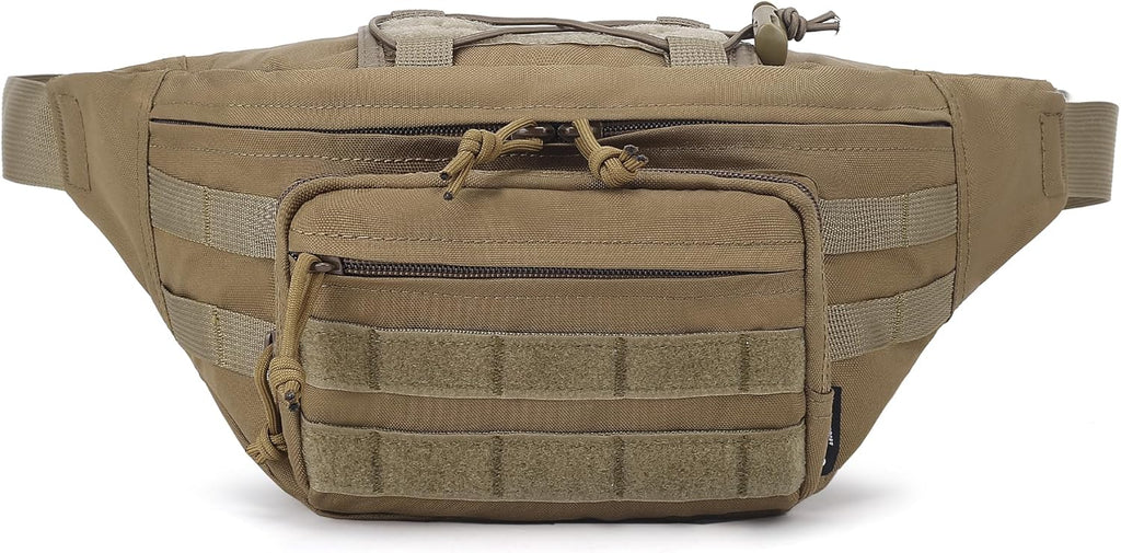 Tactical Fanny Pack for Men, Military Crossbody Waist Bag Utility Hip Belt Bumbag for Outdoor Travel,Hiking,Running,Walking,Fishing,EDC