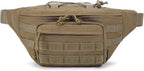 Tactical Fanny Pack for Men, Military Crossbody Waist Bag Utility Hip Belt Bumbag for Outdoor Travel,Hiking,Running,Walking,Fishing,EDC